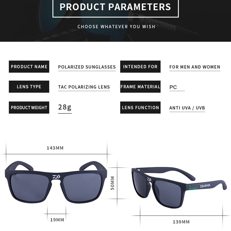 DAIWA 2020 Polarized Sunglasses Men&#39;s Driving Shades Male Sun Glasses Camping Hiking Fishing Classic Sun Glasses UV400 Eyewear - Promo Pro Store
