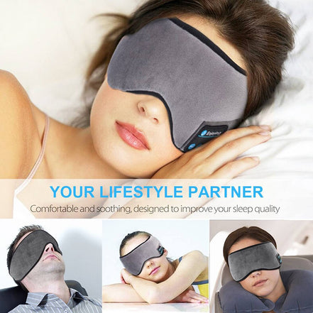 Bluetooth Sleeping Headphones Eye Mask Sleep Headphones Bluetooth Headband Soft Elastic Comfortable Wireless Music Earphones - Promo Pro Store