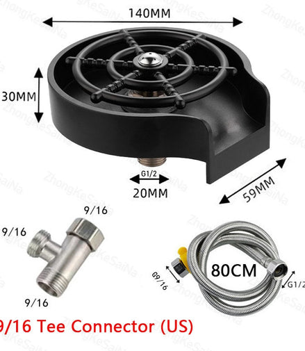 Automatic Glass Cup Washer Rinser High Pressure Kitchen Sink Machine Bar Cup Cleaner for Beer Milk Bottle Tea Cup Cleaning Tools - Promo Pro Store