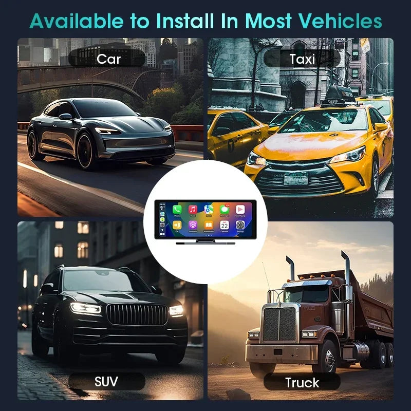 Carplay Screen for Car 10.26" HD Portable Car Stereo Touch Screen Wireless Android Auto Support Backup Camera GPS Navigation BT