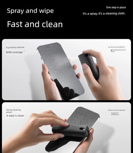 Mobile Phone Screen Cleaner Laptop Cleaning Artifact Tablet Computer Cleaning Liquid Spray Set Wiping Cloth Display Screen Dust-Free Ash Removal Display Cleaning LCD - Promo Pro Store