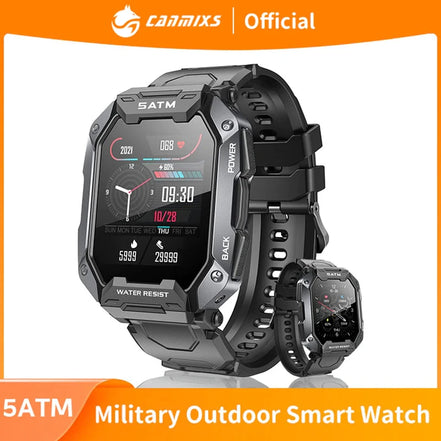 CanMixs C20 Military Smart Watch Men IP68 5ATM Outdoor Sports Fitness Tracker 1.71inch Smartwatch - Promo Pro Store