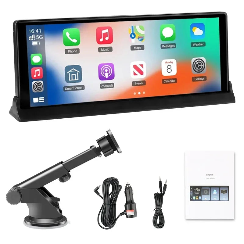 Carplay Screen for Car 10.26" HD Portable Car Stereo Touch Screen Wireless Android Auto Support Backup Camera GPS Navigation BT