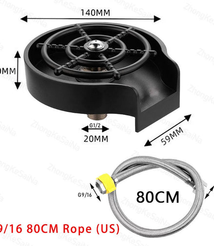 Automatic Glass Cup Washer Rinser High Pressure Kitchen Sink Machine Bar Cup Cleaner for Beer Milk Bottle Tea Cup Cleaning Tools - Promo Pro Store