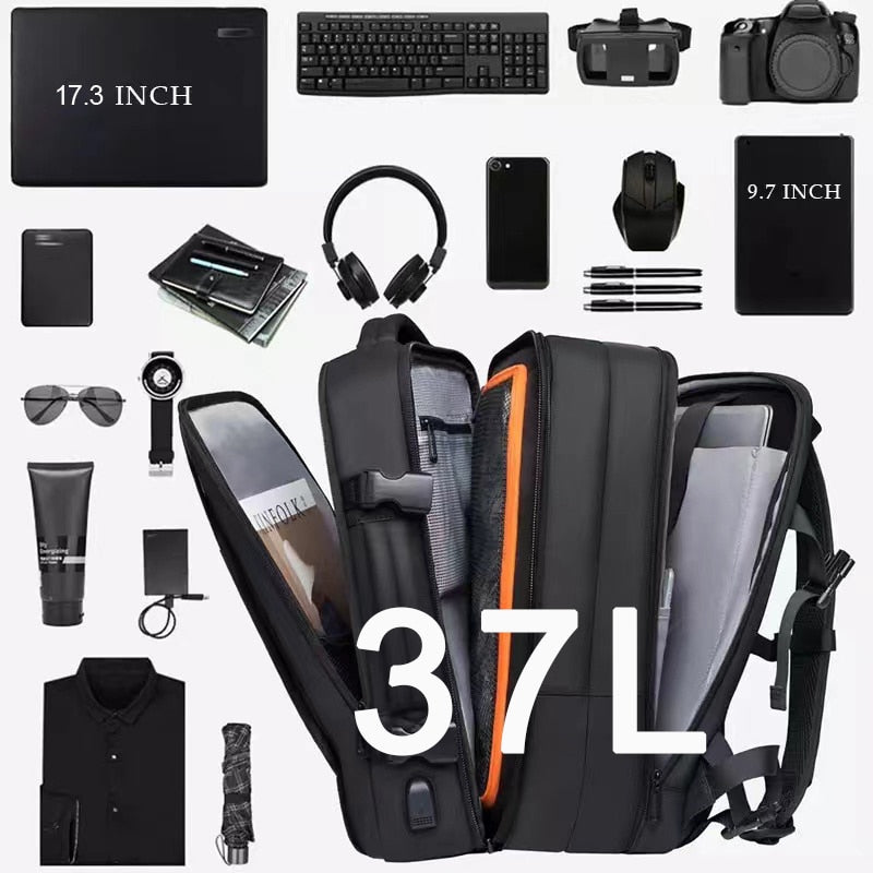 High Quality Brand 17.3 Laptop Backpack Large Waterproof Backpacks USB Charging Men Business Travel Bag Big Backpack Man - Promo Pro Store