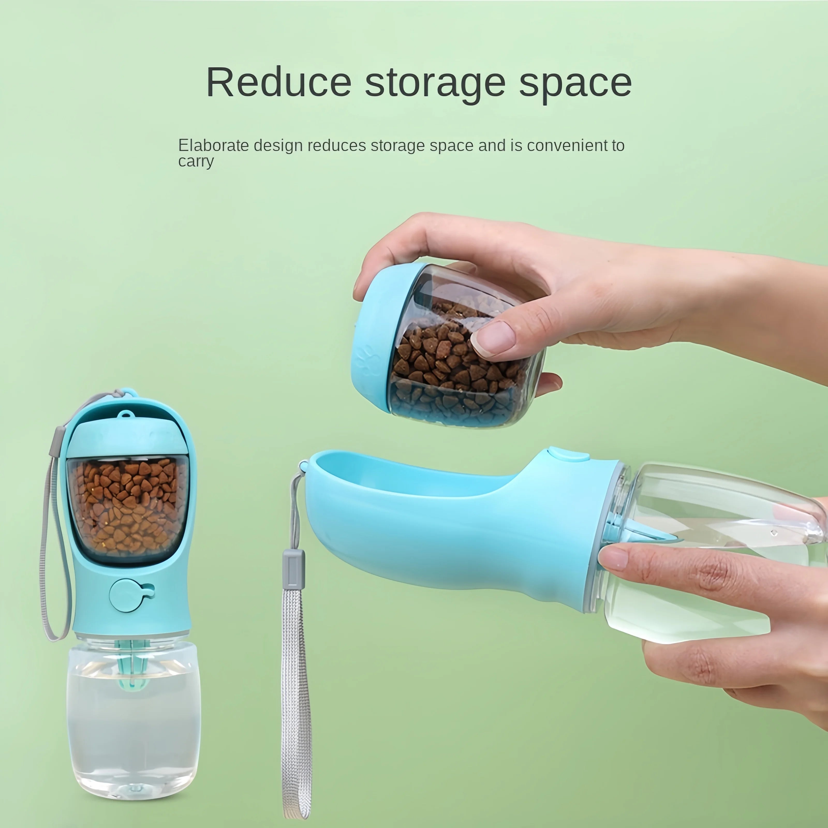 Portable Dog Cat Water Bottle with Storage Food - Promo Pro Store