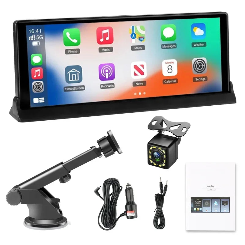 Carplay Screen for Car 10.26" HD Portable Car Stereo Touch Screen Wireless Android Auto Support Backup Camera GPS Navigation BT