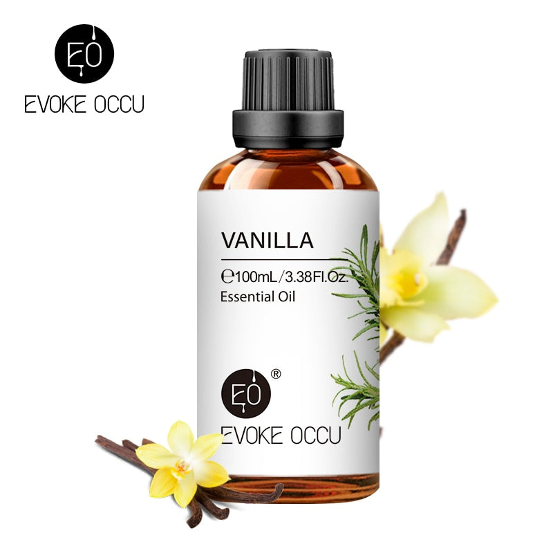100ML Essential Oils for Diffuser Humidifier Aroma Oil Vanilla Eucalyptus Jasmine Rose Lavender Rosemary Peppermint Tea Tree - Promo Pro Store