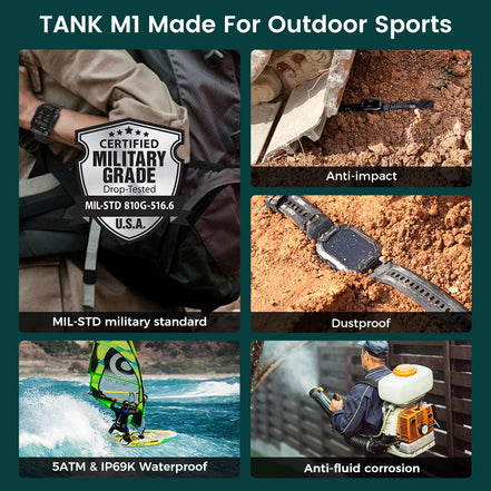 CanMixs C20 Military Smart Watch Men IP68 5ATM Outdoor Sports Fitness Tracker 1.71inch Smartwatch - Promo Pro Store