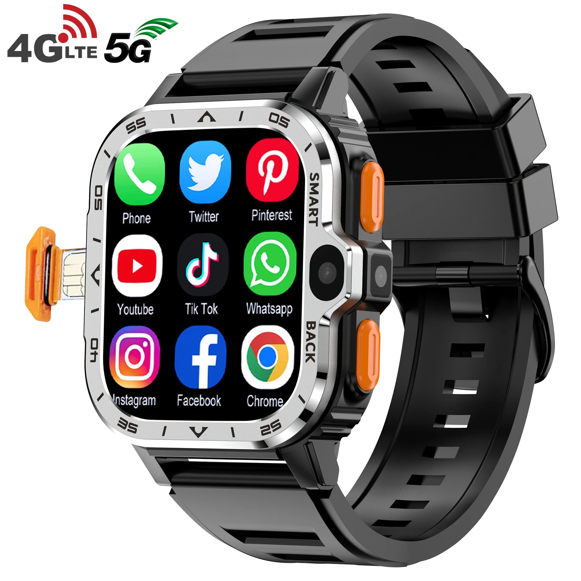 Valdus PGD Android Smart Watch Men GPS 16G/64G ROM Storage HD Dual Camera NFC 2G 4G SIM Card WIFI Wireless Fast Internet Access - Promo Pro Store