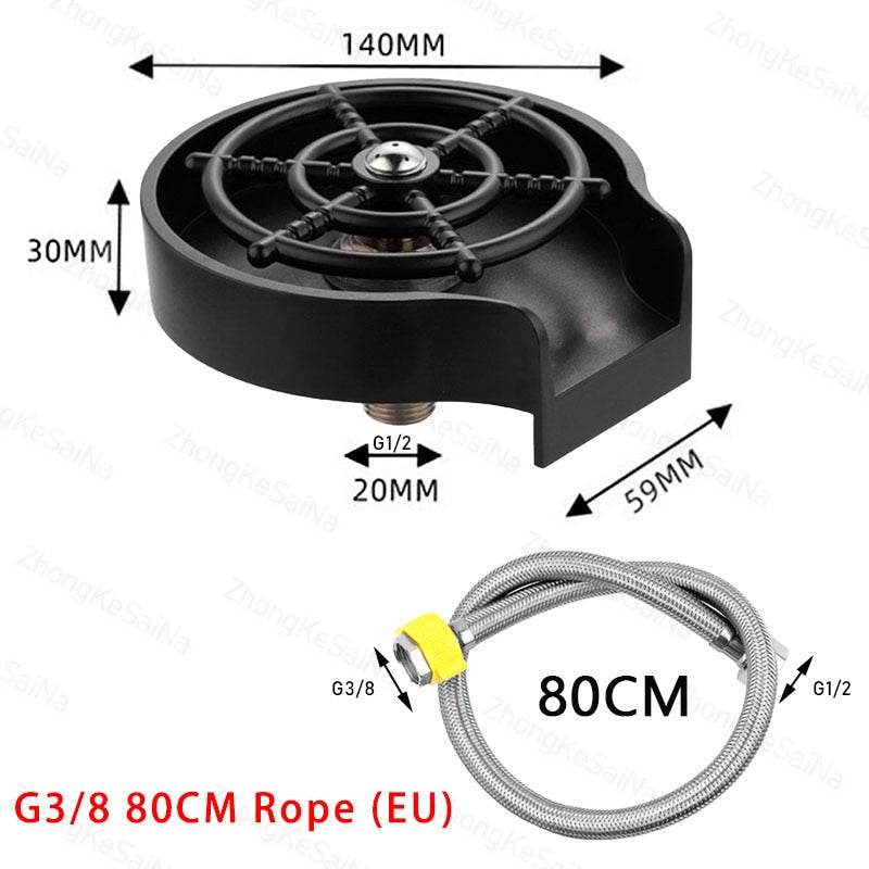 Automatic Glass Cup Washer Rinser High Pressure Kitchen Sink Machine Bar Cup Cleaner for Beer Milk Bottle Tea Cup Cleaning Tools - Promo Pro Store