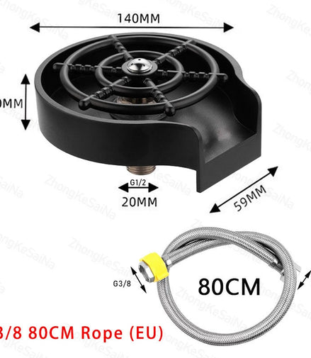 Automatic Glass Cup Washer Rinser High Pressure Kitchen Sink Machine Bar Cup Cleaner for Beer Milk Bottle Tea Cup Cleaning Tools - Promo Pro Store