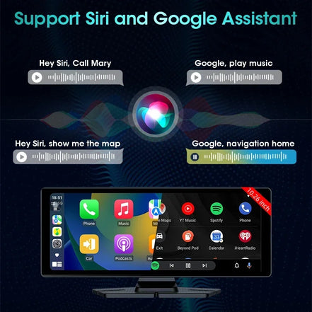 Carplay Screen for Car 10.26" HD Portable Car Stereo Touch Screen Wireless Android Auto Support Backup Camera GPS Navigation BT - Promo Pro Store