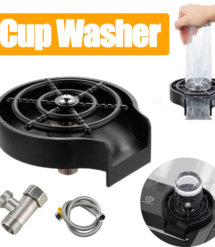 Automatic Glass Cup Washer Rinser High Pressure Kitchen Sink Machine Bar Cup Cleaner for Beer Milk Bottle Tea Cup Cleaning Tools - Promo Pro Store